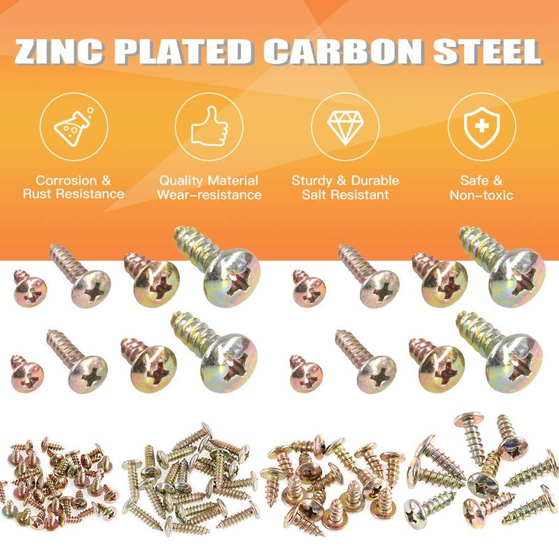 Rustark 170 Pcs U-Clip and Screw Assortment Kit 9 Sizes Auto Car Clips Fasteners with Screws Set in Store Case for Bumper Dash Door Panel Interior - Image 3